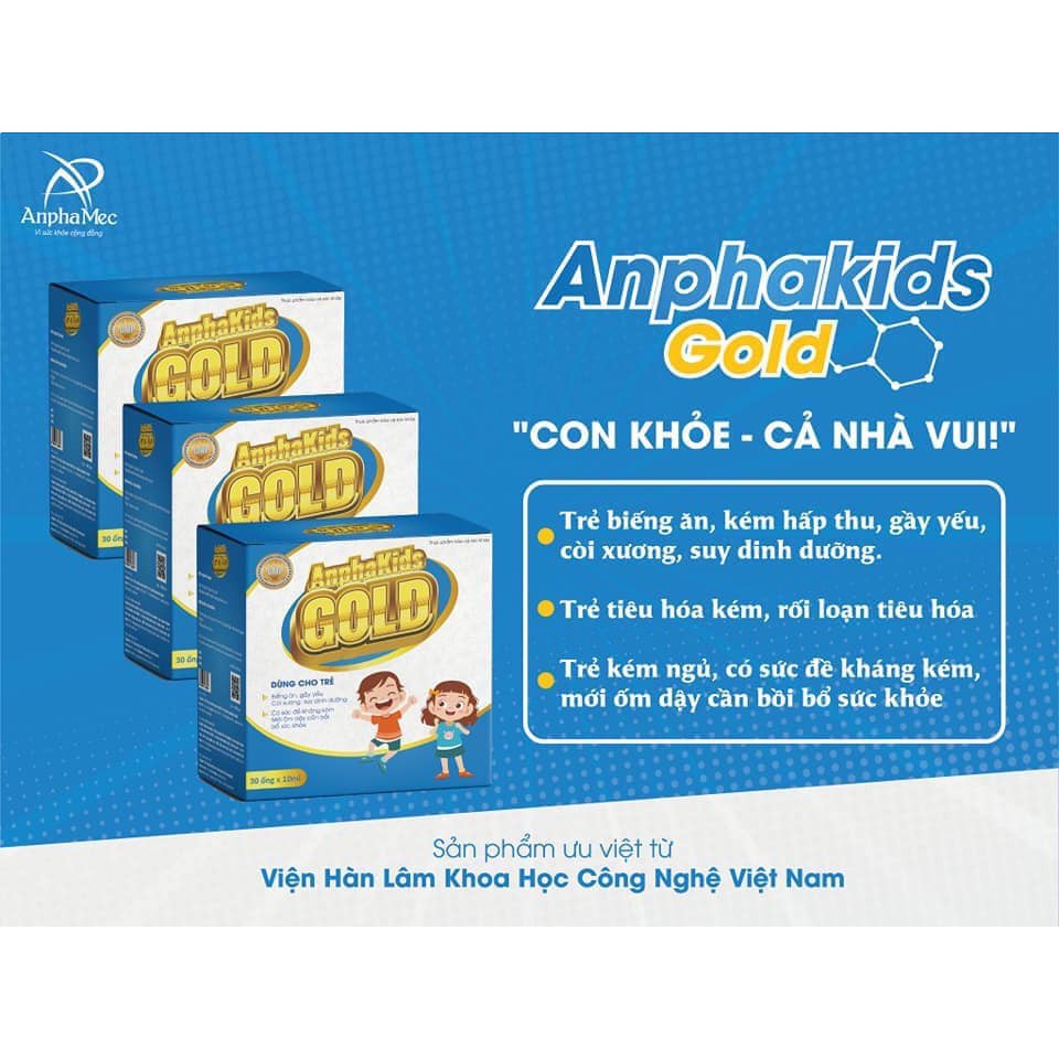 Anpha Kids Gold tăng cường sức đề kháng cho bé - Viện hàn lâm khoa học công nghệ Việt Nam