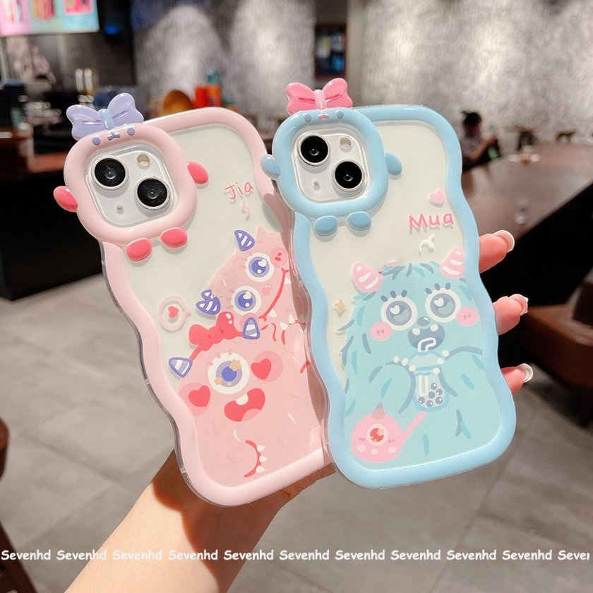 Ốp Điện Thoại Họa Tiết Quái Vật Hoạt Hình Cho iPhone 13 12 11 Pro Max Xs Max Xr X 7 8 6 6s Plus