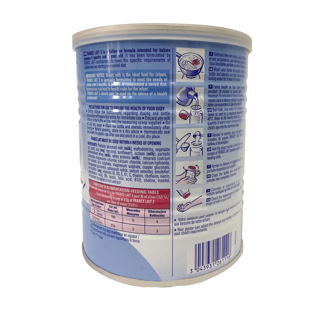 Sữa bột France Lait số 2 900g