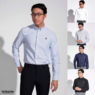 Áosơ mi nam dài tay chất cotton cao cấp phối họa tiết hình thêu sành điệu