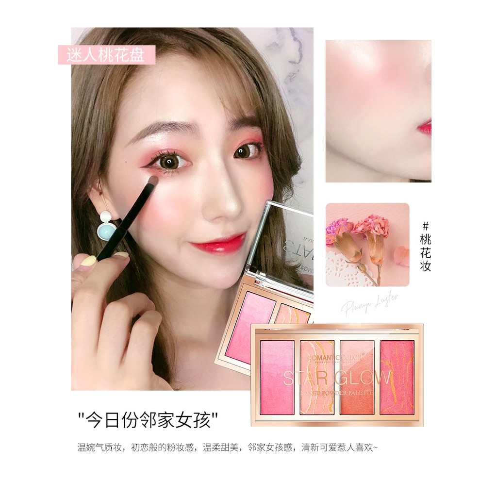 Phấn Má Hồng & Bảng Mắt Romatic Color Nội Địa Trung - Blush, Eyeshadow Palette | BigBuy360 - bigbuy360.vn