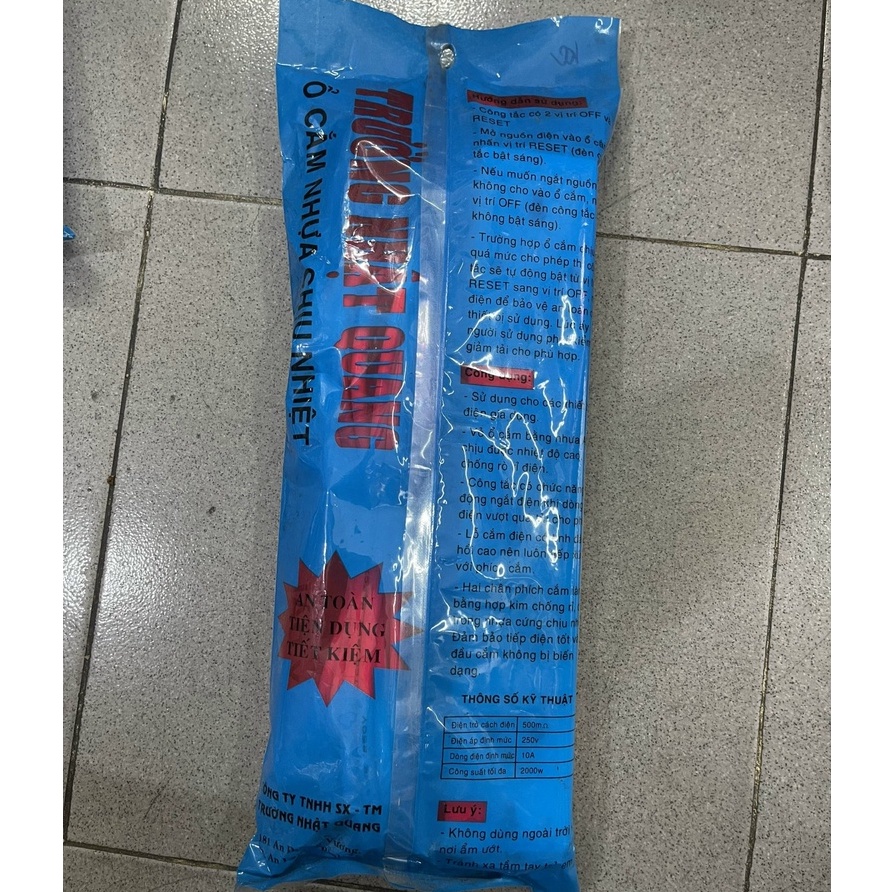 Ổ cắm điện Trường Nhật Quang dài 6 lỗ chịu nhiệt chống cháy chịu tải 2000W dài 3M / 5M