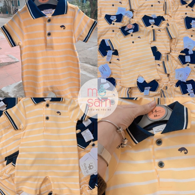 Body đùi kẻ vàng cho bé