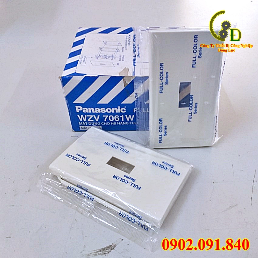 Mặt át đen chứa CB cóc  Panasonic mầu trắng sứ WZV 7061W