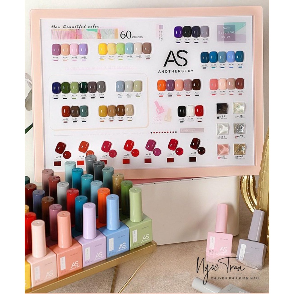 Sơn Gel AS Chai Vuông CAO CẤP Mới 2022 | Sơn Móng Tay