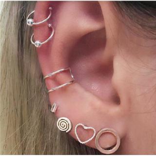 Set 7 bông tai phong cách Vintage dễ thương cho nữ