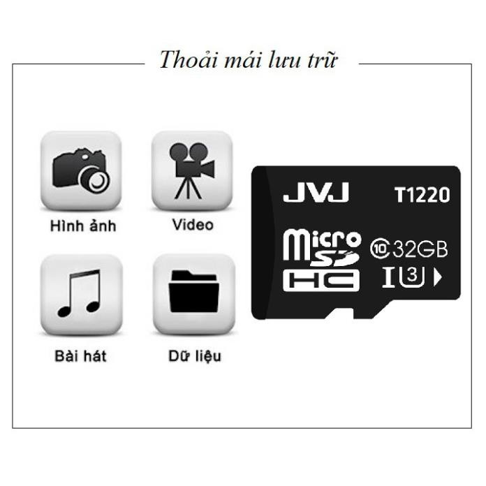 Thẻ nhớ JVJ micro SDHC 64GB/32GB/16GB/8GB/4GB/2GB chuyên dụng tôc độ cao - Bảo hành 1 năm 1 đổi 1