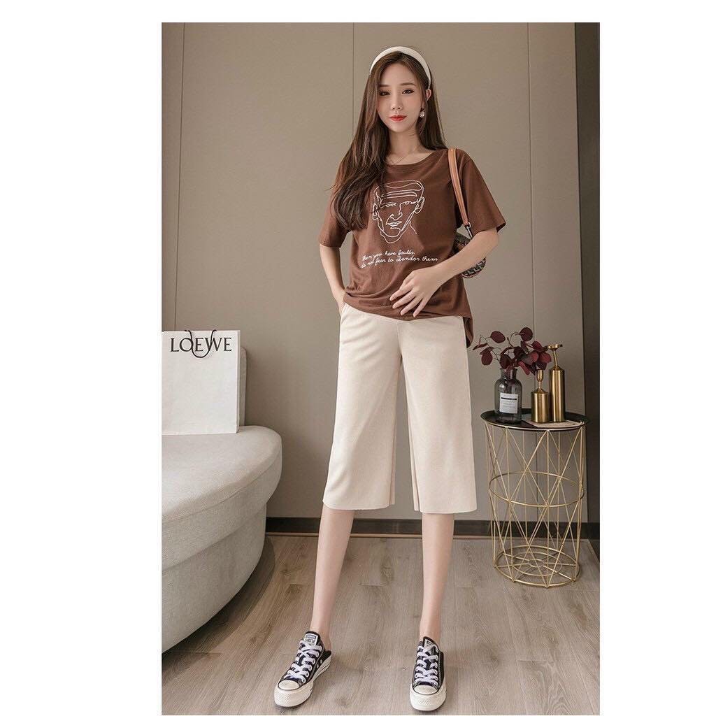 Quần  bầu LỬNG ỐNG RỘNG CHẤT THUN TĂM  thời trang có chun chỉnh lên dáng sang chảnh NGOTAM1320
