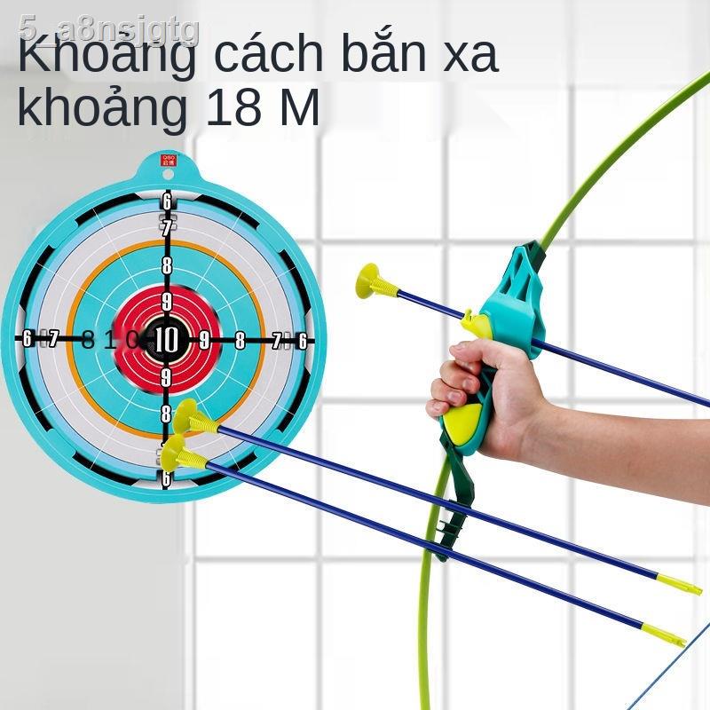 ☢₪№Bộ đồ chơi cung tên cho trẻ em bắn cung nỏ mục tiêu trọn bộ cốc hút nhà ngoài trời thể thao bé trai quà tặng đồ chơi