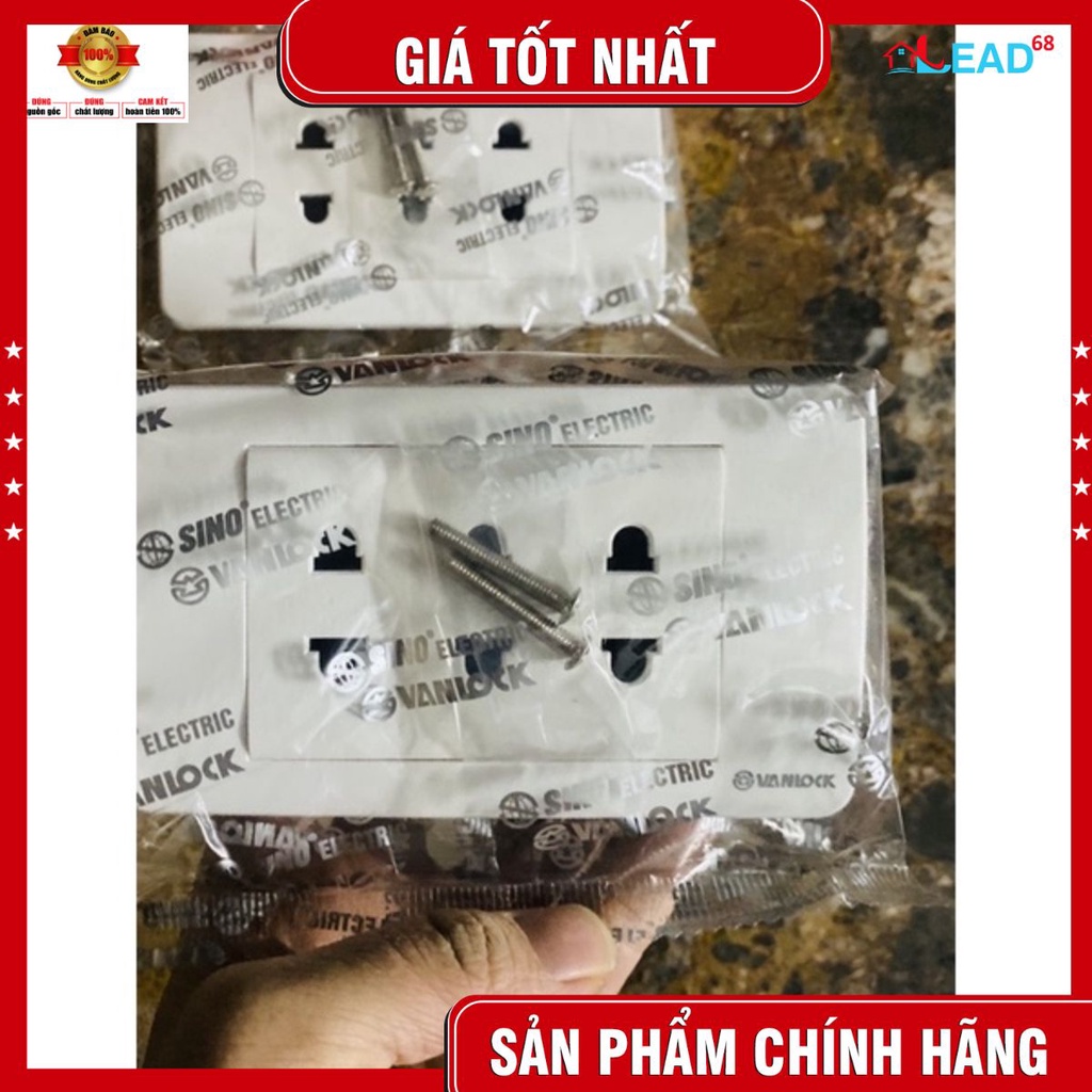 Ổ cắm âm tường 3lỗ chính hãng (Sino)