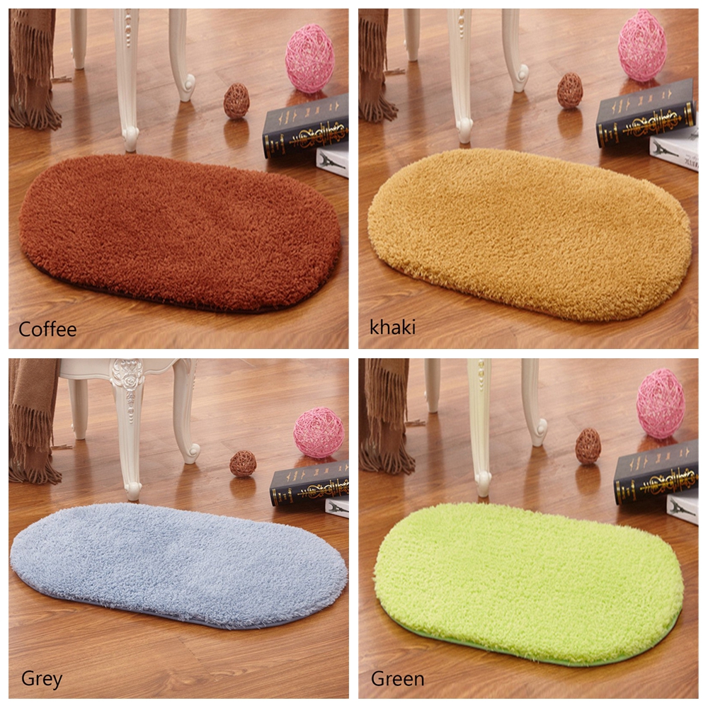 Thảm chùi chân chất liệu nhung lông mềm mại kích thước 40x60cm dùng trong phòng tắm/phòng khách/nhà bếp