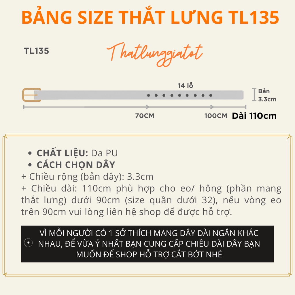 Thắt lưng nam Ulzzang thời trang Hàn Quốc mặt đen bản 3.3cm (Hỗ trợ bấm lỗ, cắt dây nịt) TL135 - Thắt Lưng Giá Tốt