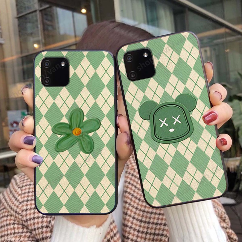 Ốp lưng Realme C12 / C15 in hình hoa, gấu rich bear nghệ thuật, thời trang