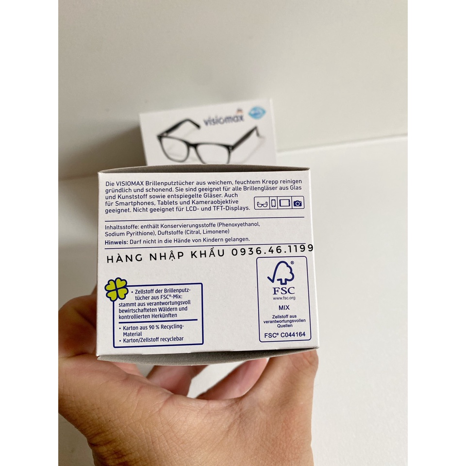 1 Gói Giấy lau kính,lens máy ảnh.màn hình máy tính Visiomax