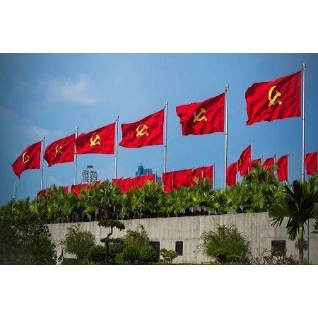 Cờ đảng 75*105cm vải xoa, búa liềm may