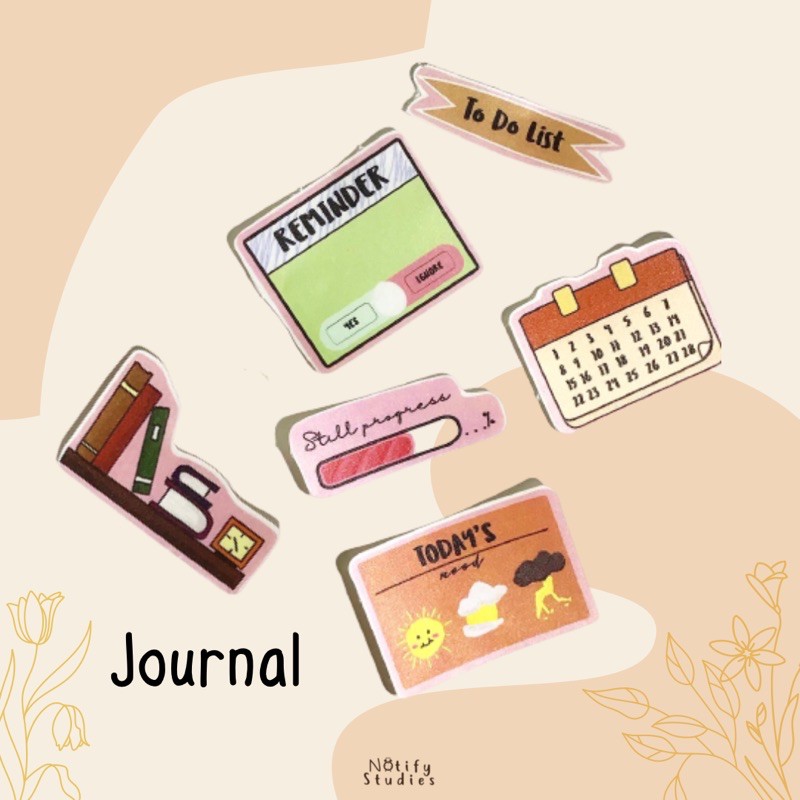 (Hàng Mới Về) 1 Tờ Sticker Dán Chống Thấm Nước Journal-Study