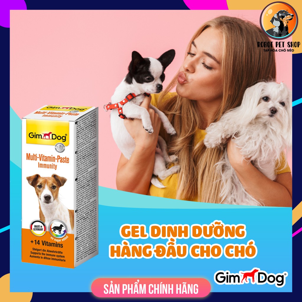 (50g) Gel dinh dưỡng bổ sung Vitamin cho chó GimDog Multi Vitamin Paste - ROBOT PETSHOP