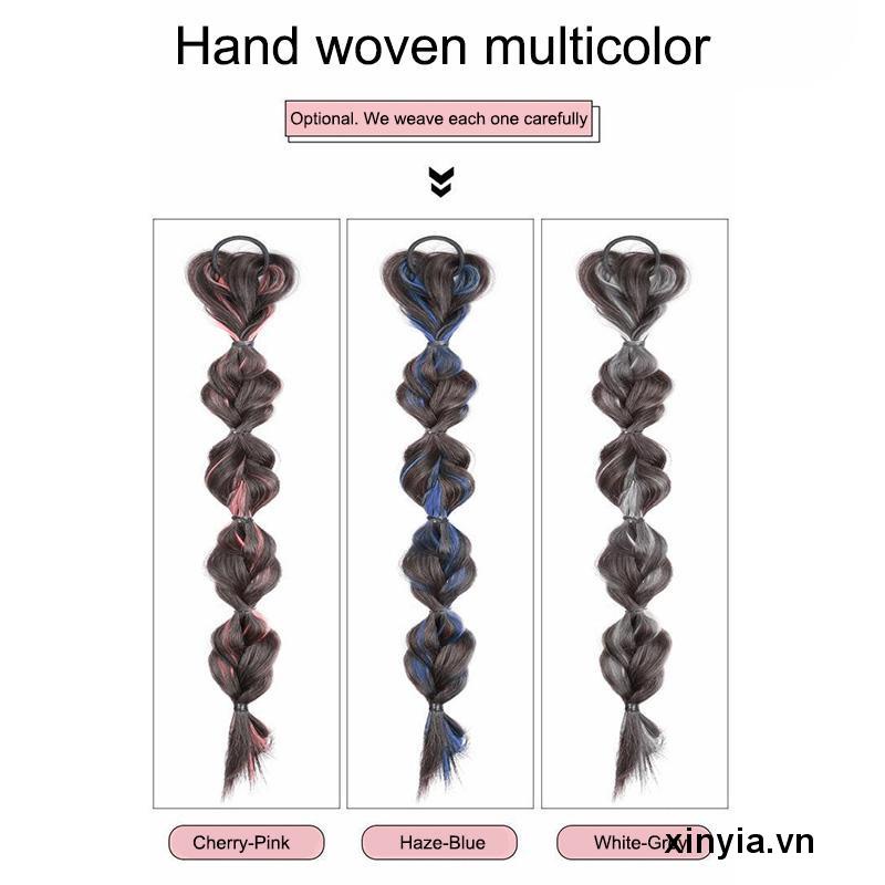 1 Dây Buộc Tóc Đuôi Ngựa Dạng Đèn Lồng Nhiều Màu Sắc Phong Cách Hàn Quốc Qipin Dành Cho Bạn Nữ Hóa Trang tóc giả