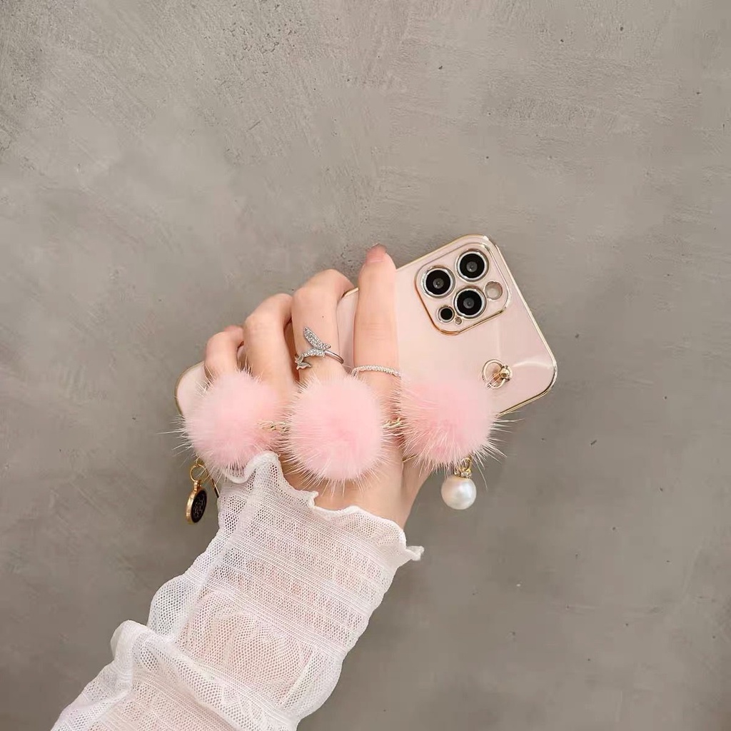 Ốp Điện Thoại Đính Hạt Mạ Điện Màu Hồng Cho Iphone 14 Pro Max 7 / 8 Plus Xr X / Xs Xs Max 11 12 Pro 13 12pro Max
