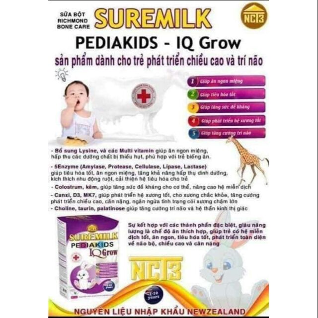 Hộp Sữa Suremilk Pediakids - IQ Grow