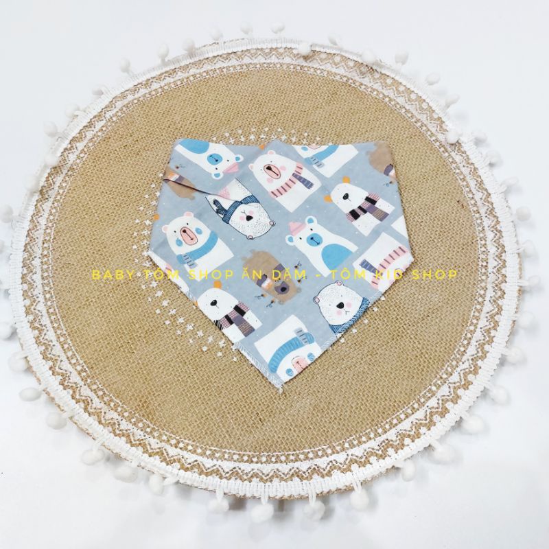 Yếm vải cotton mỏng cho em bé NPP Baby Tôm