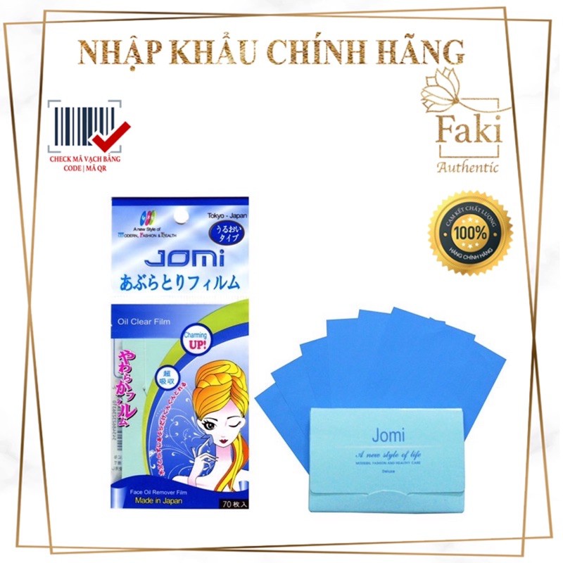 Giấy thấm dầu Jomi, Nhật - Giấy thấm dầu dạng Film 70 tờ | BigBuy360 - bigbuy360.vn