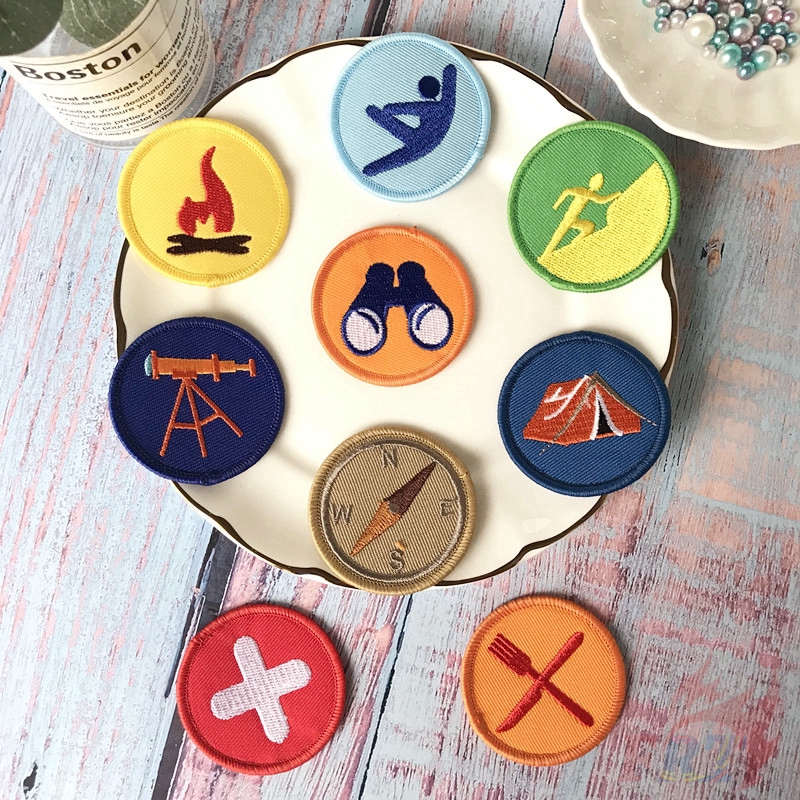 ☸ Boy Scout - Outdoor Iron-on Patch ☸ 1Pc/3Pcs DIY Sew on Iron on Badges Patches （Size：5cm*5cm）