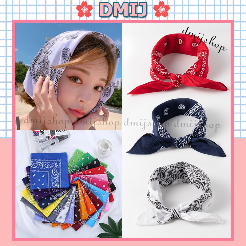 [Mã FAMARAL2 giảm 10K đơn 50K]Khăn turban bandana headband 20 màu thời trang cho nam nữ