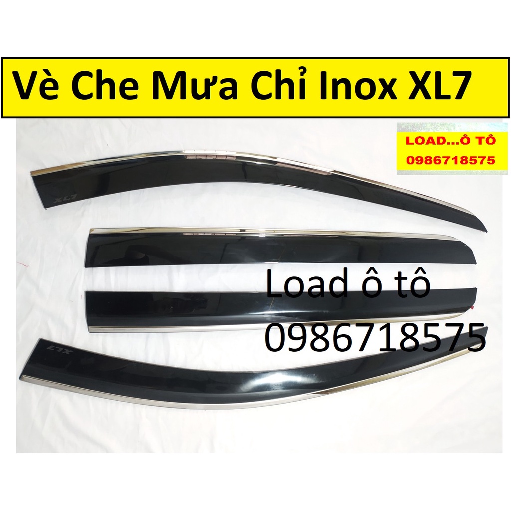 Bộ Vè Che Mưa, Viền Che Mưa Xe Suzuki XL7 2022-2020 Chỉ Inox Bản To Thời Trang Đẹp Nhất Hiện Nay