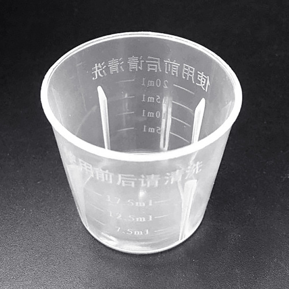 Bộ 10 Cốc Nhựa Đo Lường Trong Suốt Dung Tích 20ml