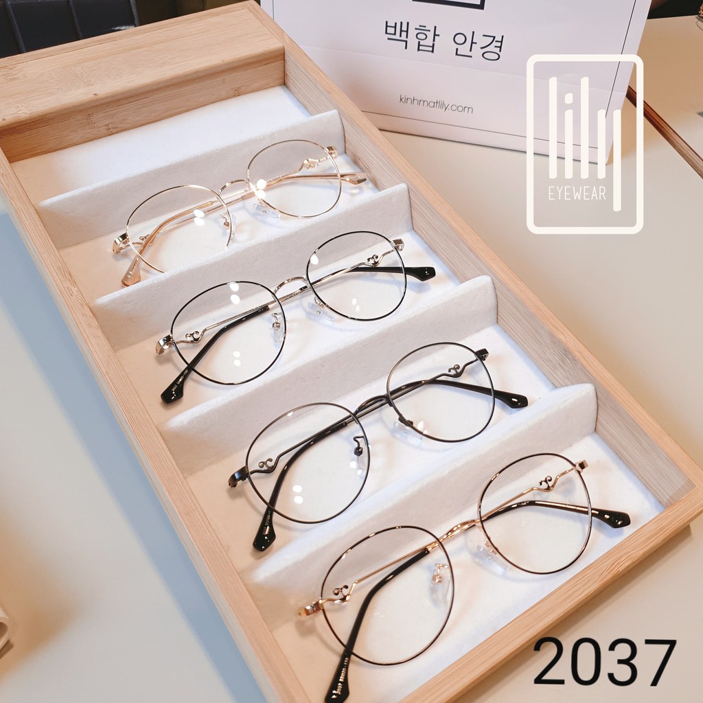Gọng Kính Cận Kim Loại 2037 - Gọng Kính Mắt Kiểu Dáng Hàn Quốc
