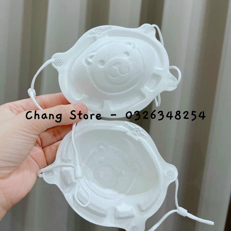 [SET 3 CÁI] Khẩu Trang Gấu/ Khẩu Trang Cho Bé Kichilachi Chính Hãng