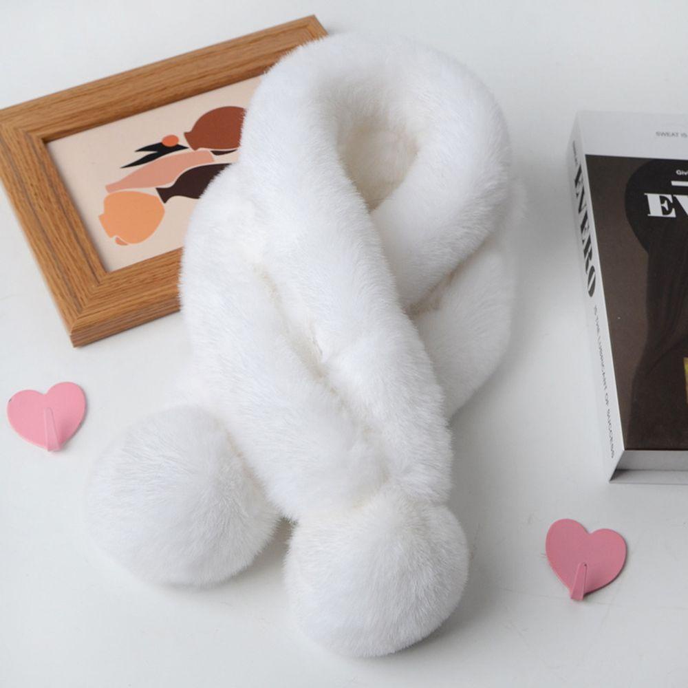 Khăn Choàng Cổ Bằng Lông Thỏ Nhân Tạo Chống Gió Cho Bé