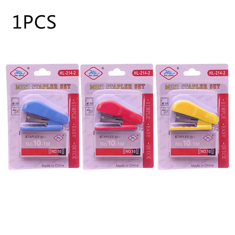✿ Bộ Dụng Cụ Bấm Ghim Mini Kèm Hộp Đựng Ghim Bấm Họa Tiết Hoạt Hình Dễ Thương