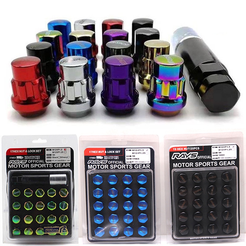 Set 20 Ốc Vít Nhôm 32MM Gắn Khung Bánh Xe Hơi Chống Trộm