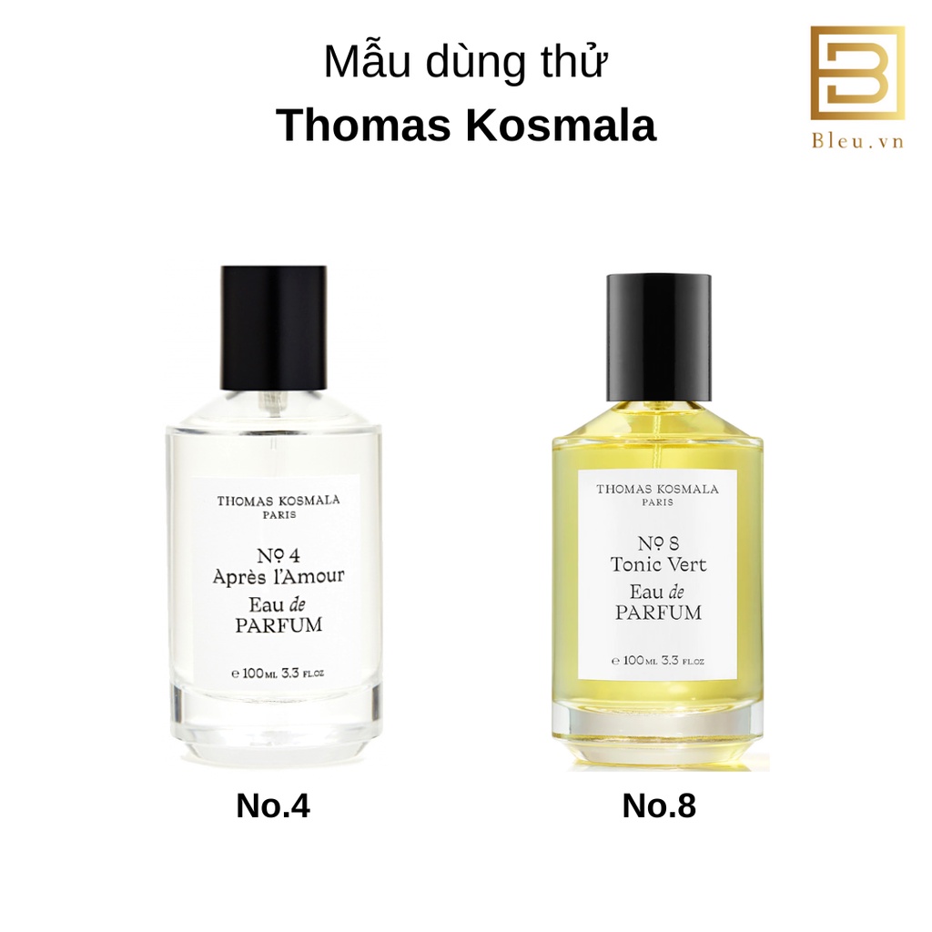 Mẫu dùng thử nước hoa Thomas Kosmala No.4 Apres L'Amour - Thomas Kosmala No.8 Tonic Vert