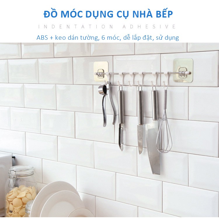 Móc treo dụng cụ nhà bếp dán tường ( Không cần khoan tường )