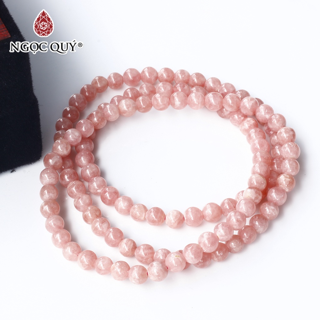 Vòng 3 line đá đào hoa - Ngọc Quý