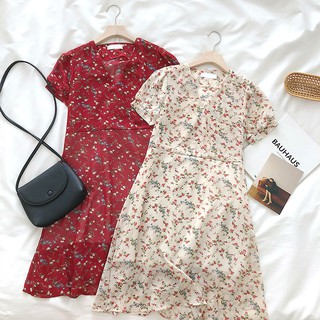ĐẦM HOA CỔ CHÉO - florafashionvn