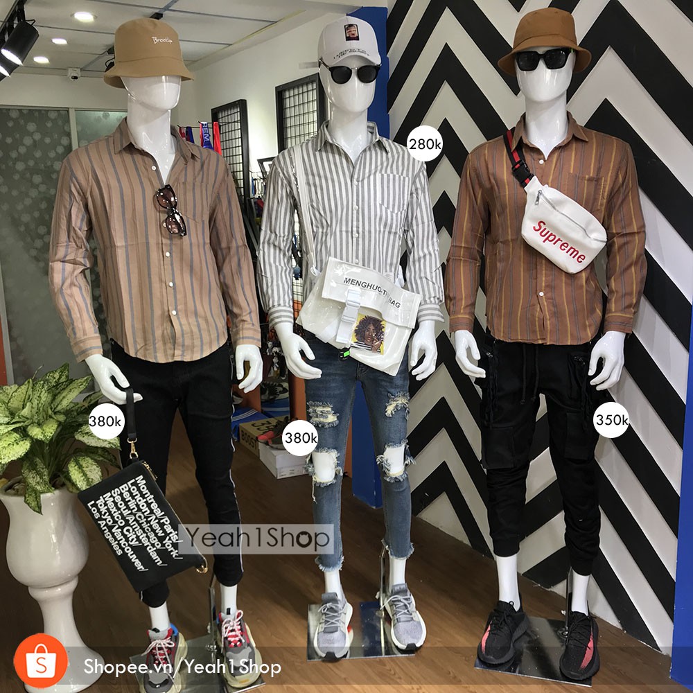 [Yeah1Shop]- Áo sơ mi sọc ( M, L, XL)