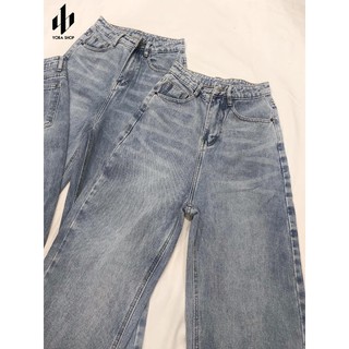 QUẦN JEANS SUÔNG CẮT LAI [ảnh thật 100%]