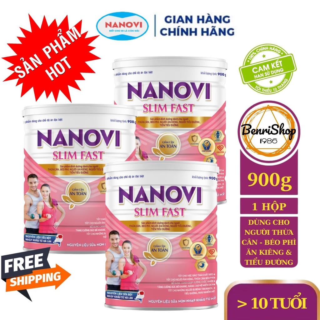 [COMBO 3 HỘP 900g] Sữa bột giảm cân dành cho ăn kiêng, thừa cân béo phì, ngăn chặn hình thành mỡ thừa kiểm soát cân nặng