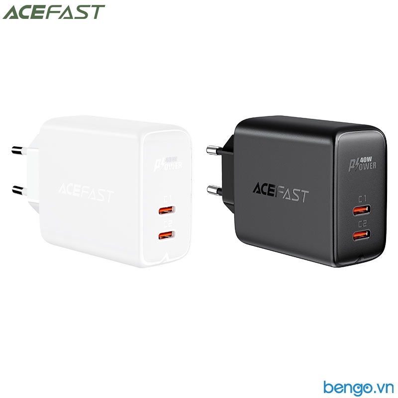 Sạc Nhanh ACEFast A9 PD3.0 40W 2 Cổng USB-C (EU) - Bảo Hành 18 Tháng