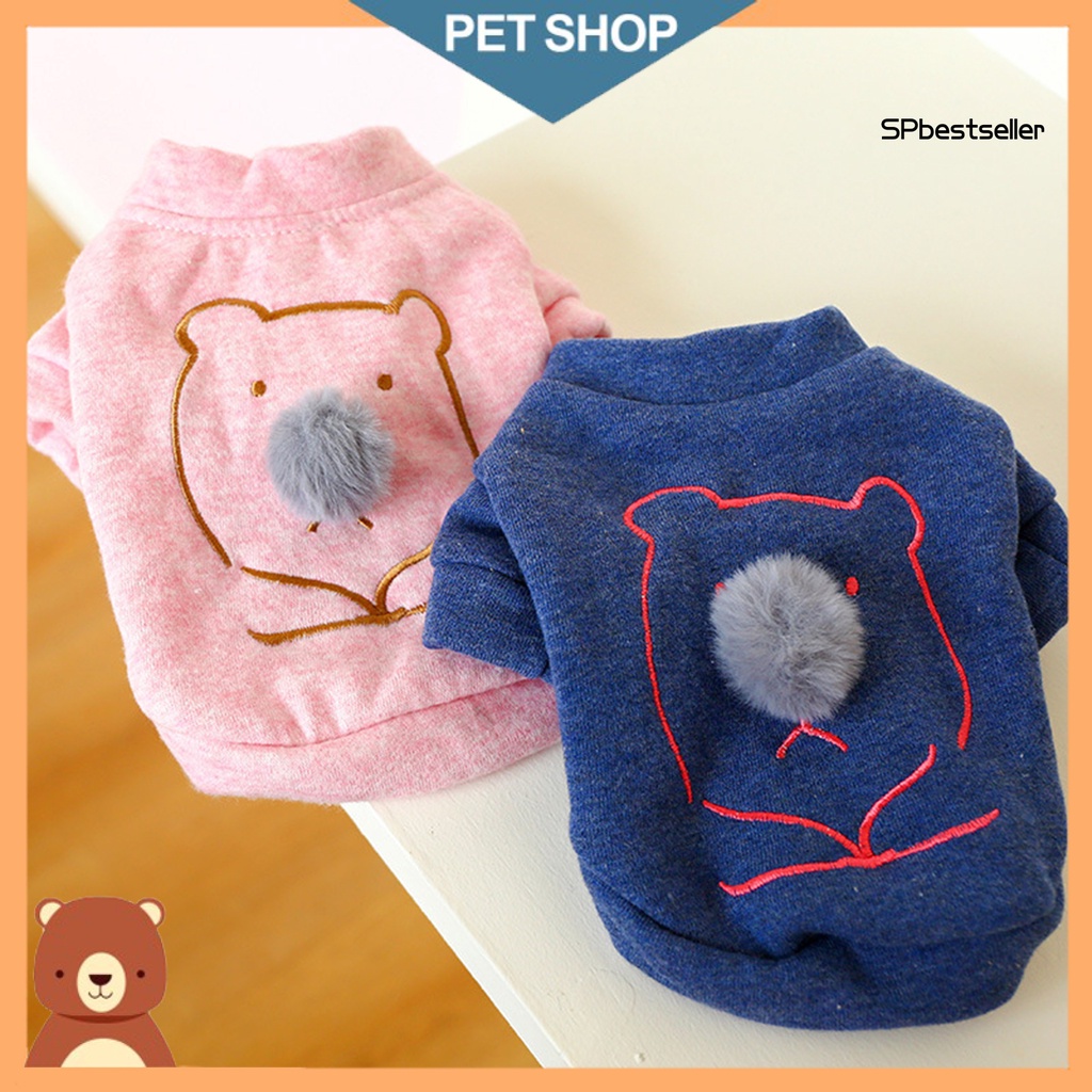 Trang phục dệt kim dày dặn giữ ấm họa tiết hoạt hình cho thú cưng