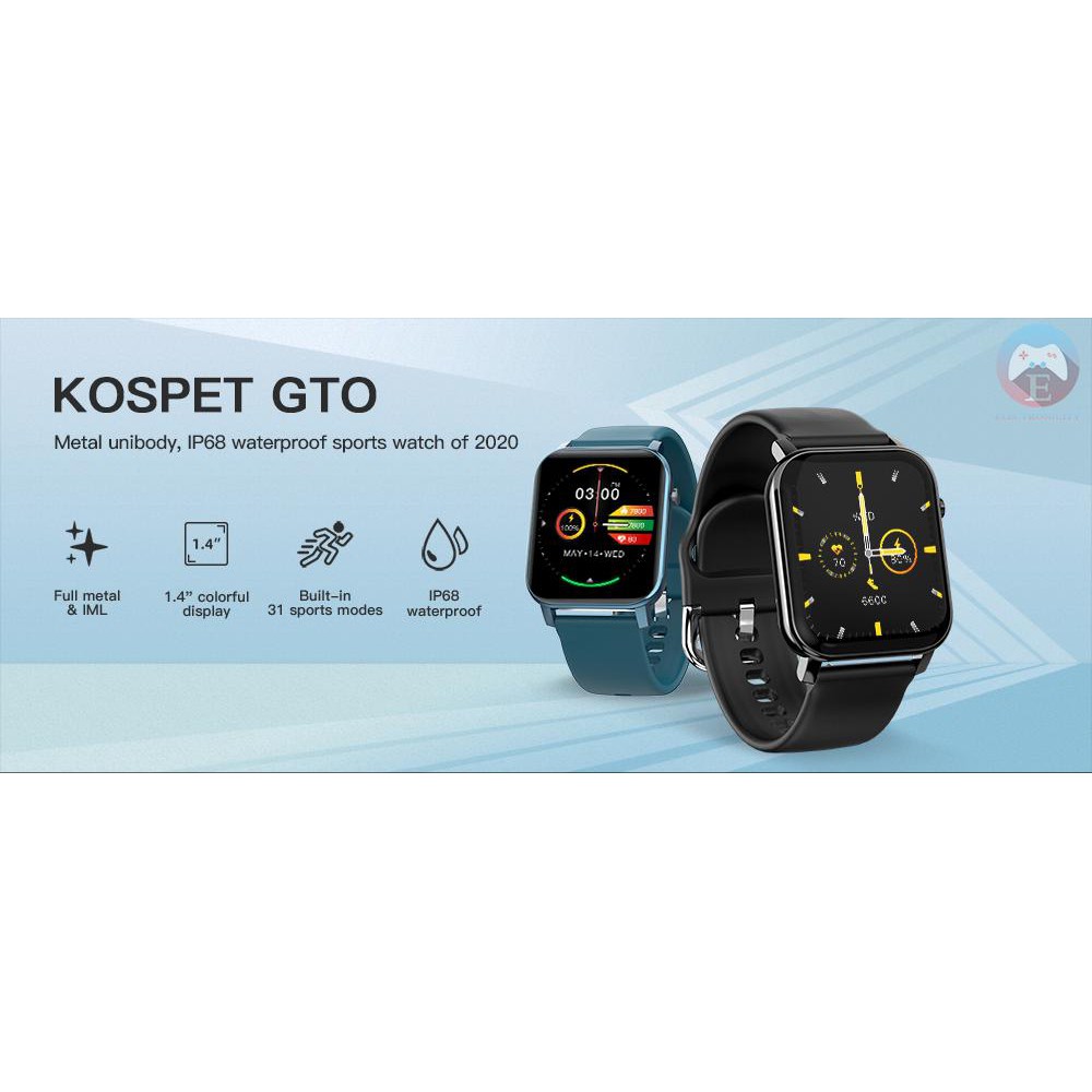 GTO Set Đồng Hồ Thông Minh Màn Hình Cảm Ứng 1.4 '' 31 Tương Thích Với Android / Ios Kèm Phụ Kiện