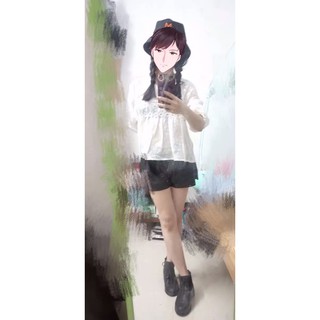 Áo sơ mi voan cổ chữ V