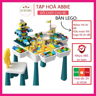 Bàn lego kèm đồ chơi xếp hình cho bé lắp ráp sáng tạo