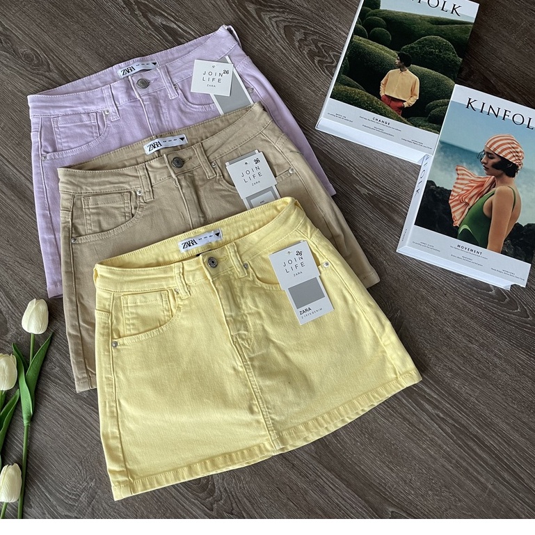 Chân Váy Short Lưng Thấp Màu Sắc Sofm Wear