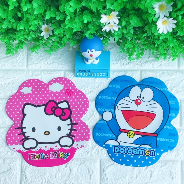 LÓT CHUỘT 3D KITTY &amp; DORAEMON