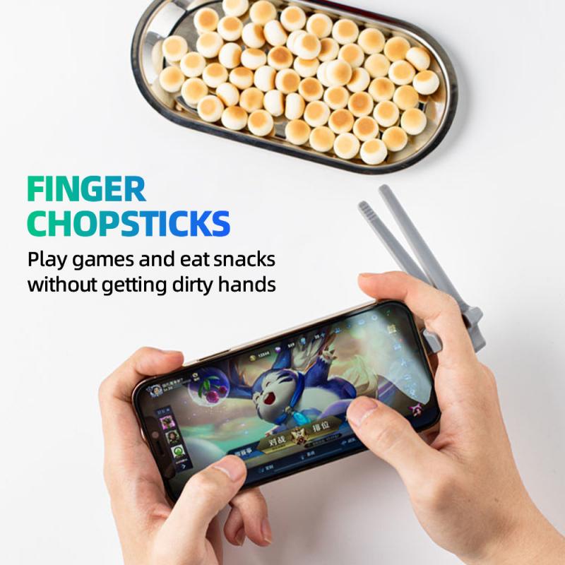 Đũa ăn snack HDOORLINK kẹp ngón tay chống bẩn khi chơi game đọc sách